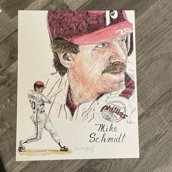 Set of 4 Prints Baseball Greats by Artist Bernice Batoff for your Man Cave! - Picture 5 of 5